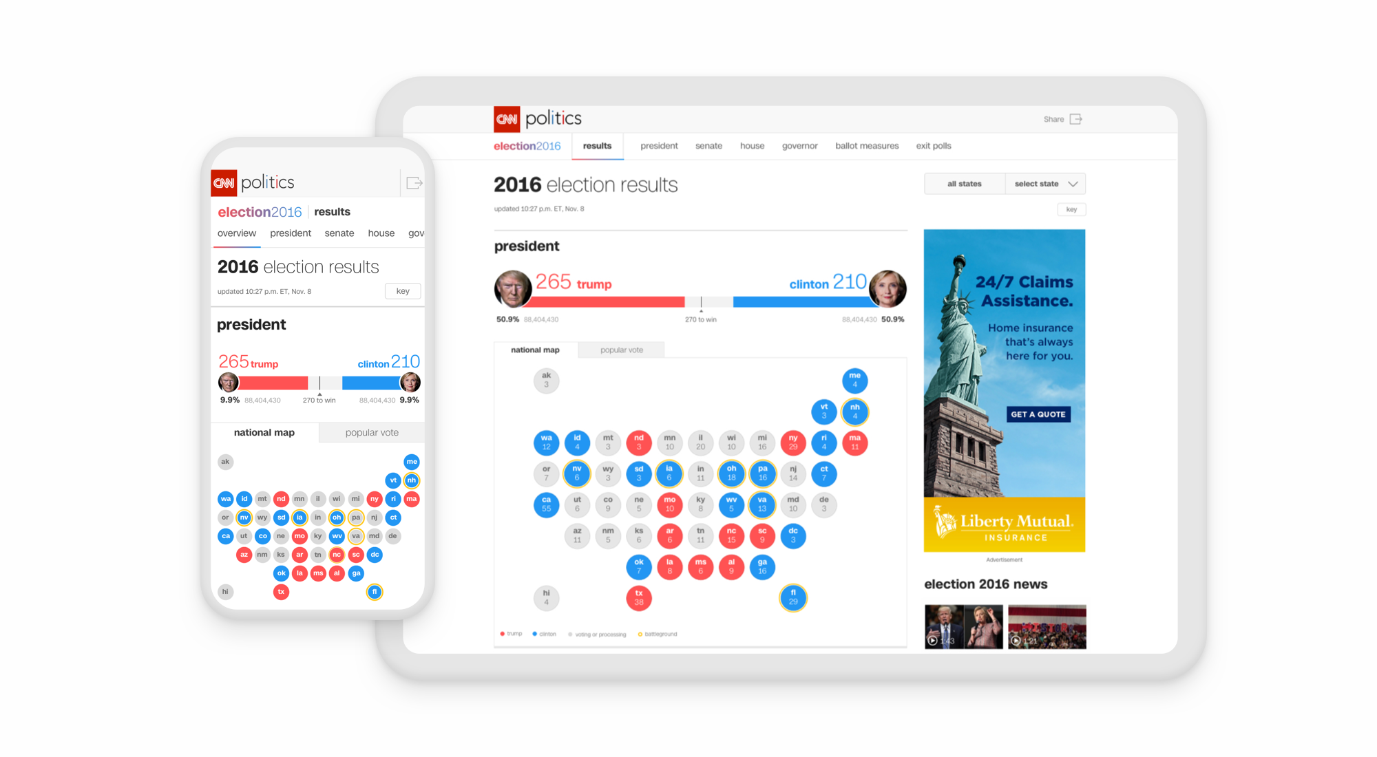 Optimized for small screens
