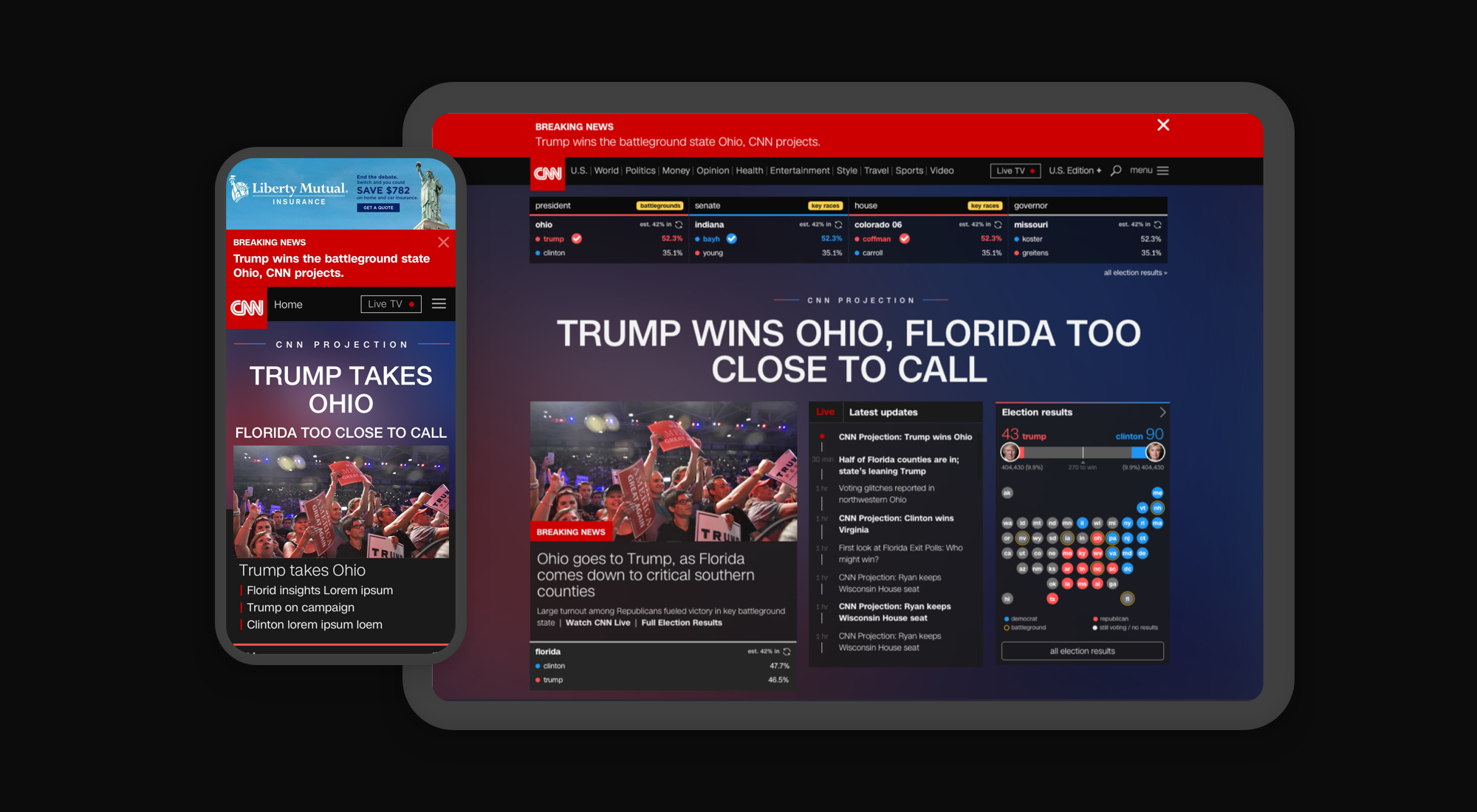A dramatic and impactful homepage