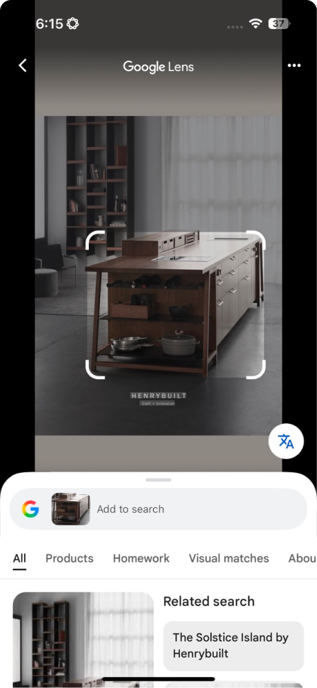 Google Lens on the Google App