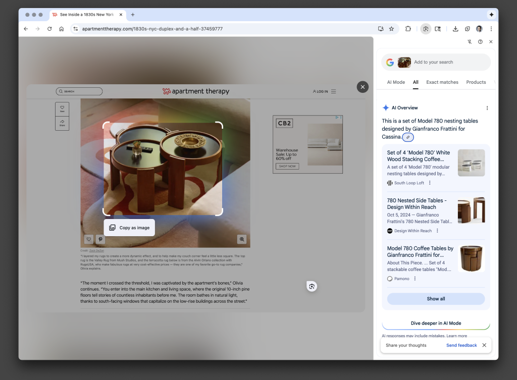 Search with Lens in Chrome